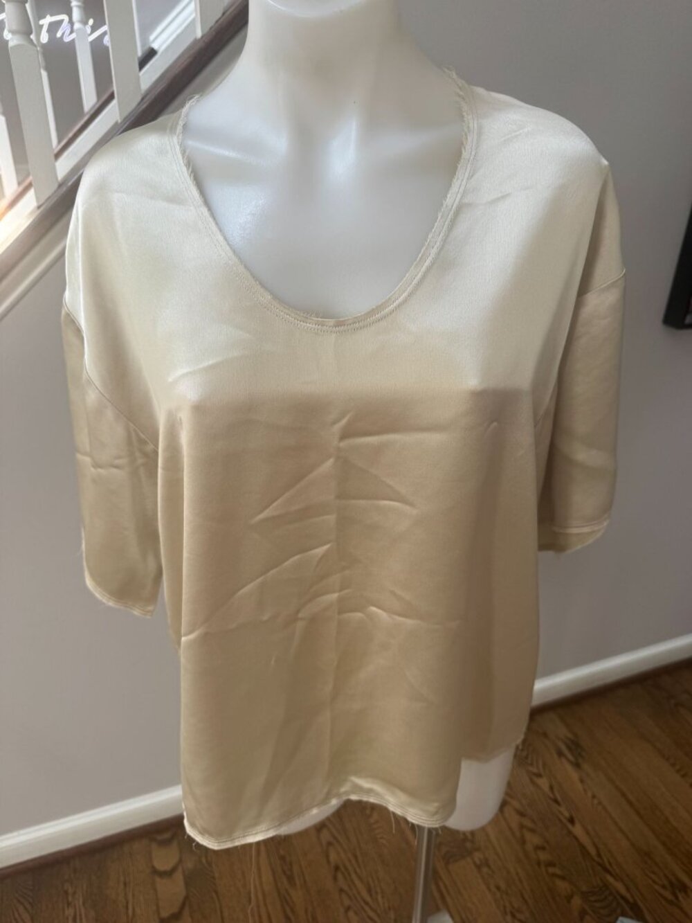 by Malene Birger Off-White Pilavis Blouse Top Sand Size 34 XS